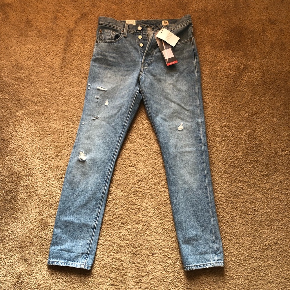 New [Levi’s] 501 High waist selvedge skinny jeans - Picture 3 of 8